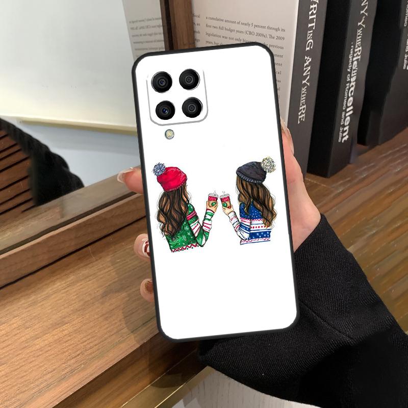 Чехол для лучших друзей BFF Matching Case для Samsung Galaxy M13 M53 M51 M31 M11 M14 M34 M54 M12 M32 M52 M16 M36 M56 M15 M35 M55