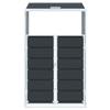 120 Liter Trash Can Enclosure in Anthracite 72 x 81 x 115 cm Steel