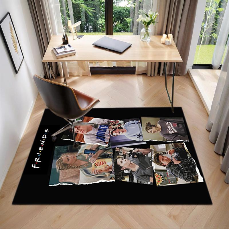 1Pc Friends theme Printed rectangle carpet, home door mat, outdoor travel protection carpet A6