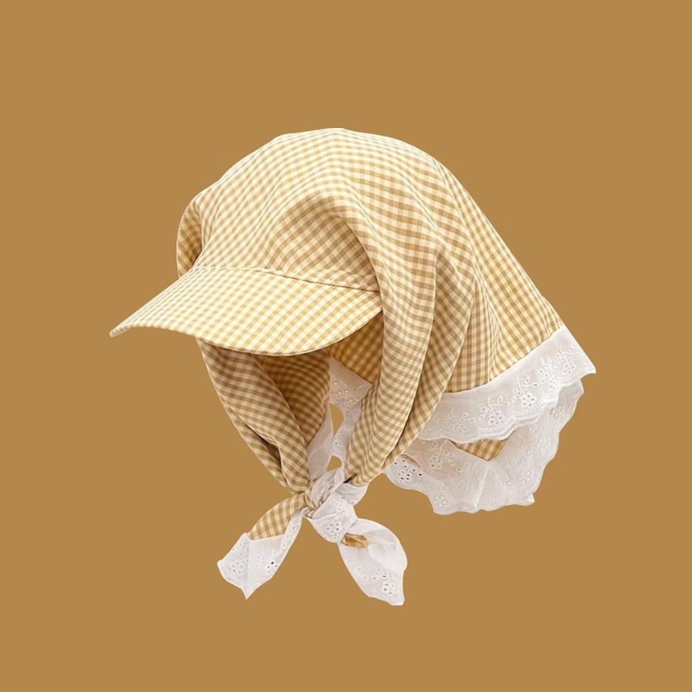 Кепка-платок с кружевным краем, бейсболка с защитой от ультрафиолета, модная шляпа от солнца, весна