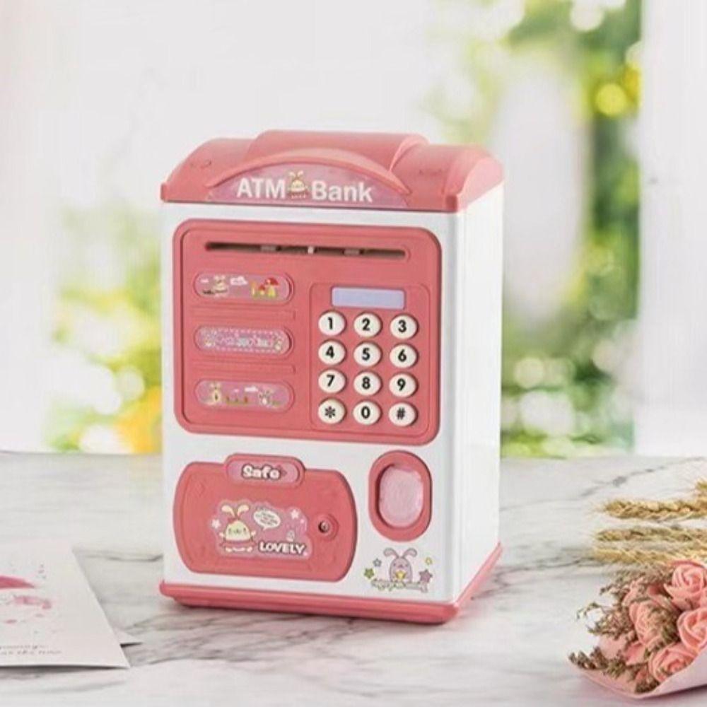 Cartoon ATM Password Bank Password Lock Electronic Bank Safe Box Coin Deposit Box  Household