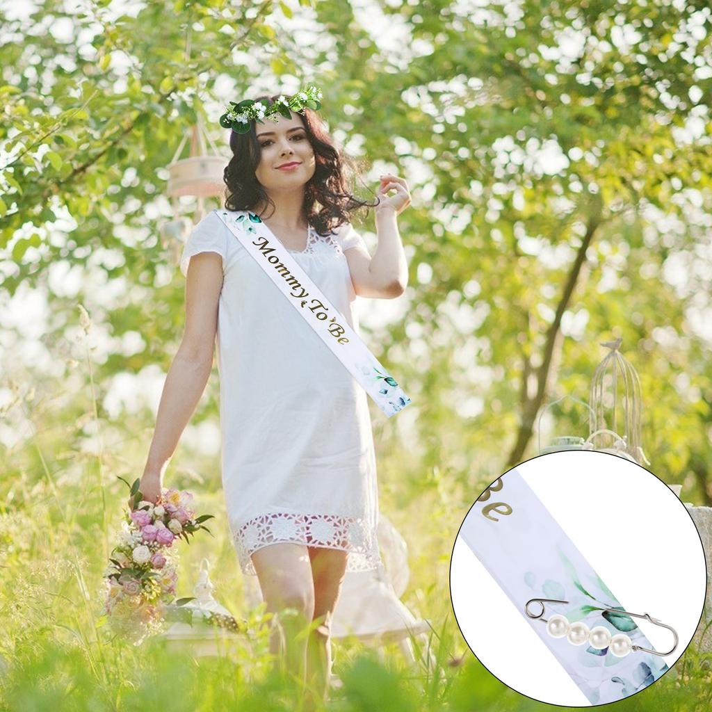 4 шт./компл. шалфейный зеленый детский душ «Мама, чтобы быть поясом, папа, чтобы быть значком»