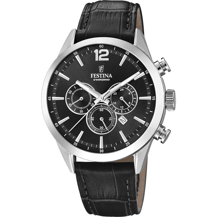 Montre - Festina - F20542-5 - Cuir Noir - Étanchéité 5 ATM - Quartz Analogique