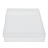 4pcs Flap Lid Transparent Plastic Box Transparent Multipurpose Storage Box  Office Supplies