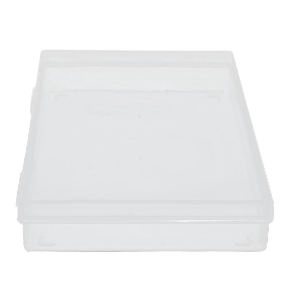 4pcs Flap Lid Transparent Plastic Box Transparent Multipurpose Storage Box  Office Supplies