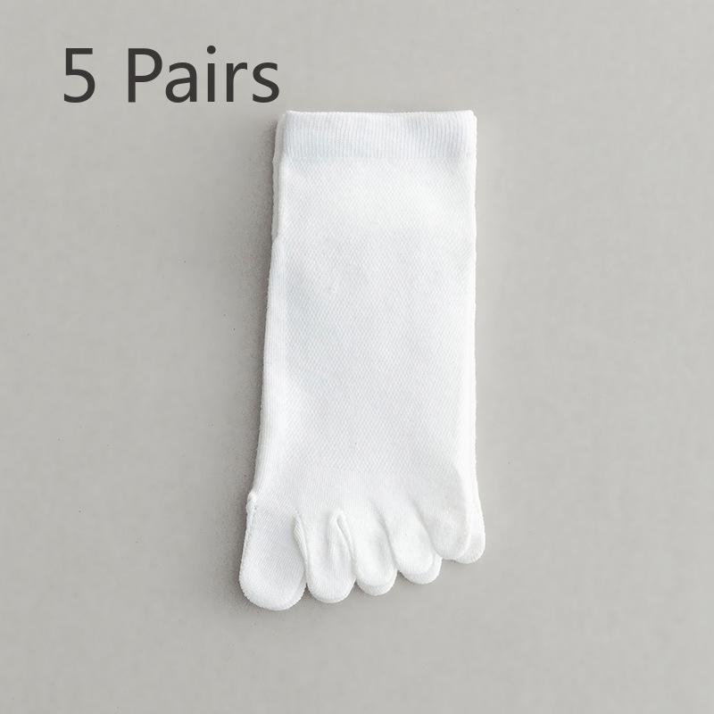 5 Pairs of Men's Summer Thin Breathable Mesh Antibacterial Sweat Absorption Deodorant Socks