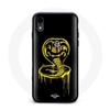 Чехол для Iphone XR Cobra Kai Logo Желтый Черный Фон Серия Плакатов