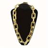 Exaggerated Thick Golden Resin Hip Hop Chain Necklace for Performance & Carnival Gifts