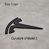 UBLM4 3D ABS Car Front Head Hood Emblem Rear Trunk Badge Sticker For Tesla Model 3 Model Y Replacement Decoration Decals Accessories
