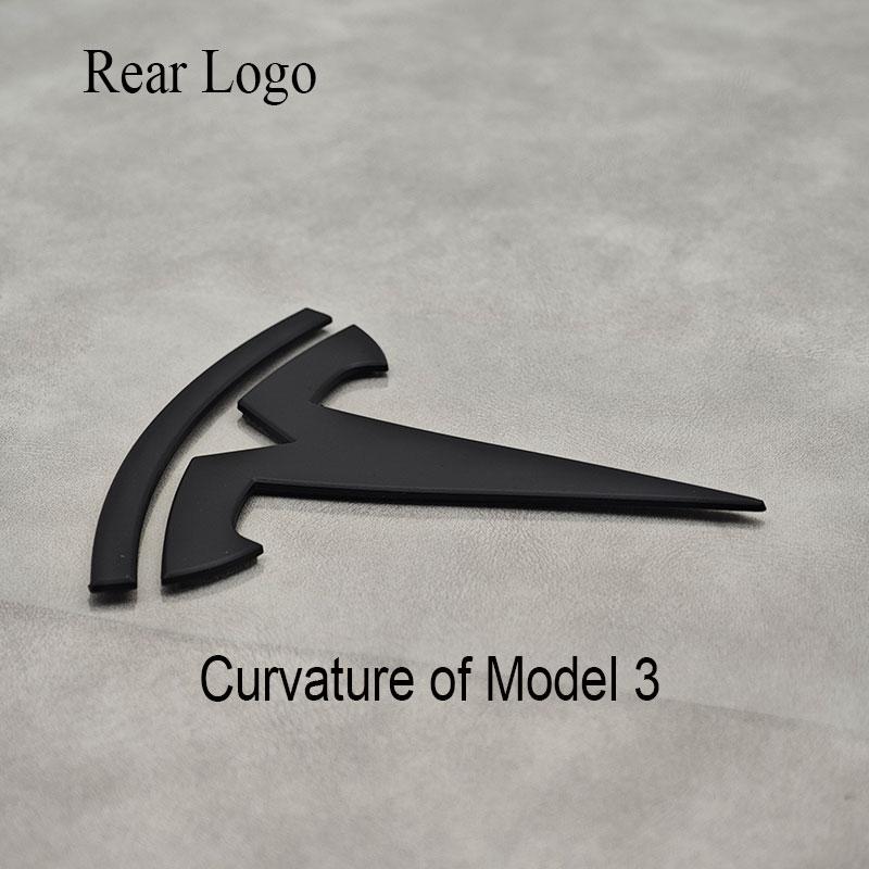 UBLM4 3D ABS Car Front Head Hood Emblem Rear Trunk Badge Sticker For Tesla Model 3 Model Y Replacement Decoration Decals Accessories