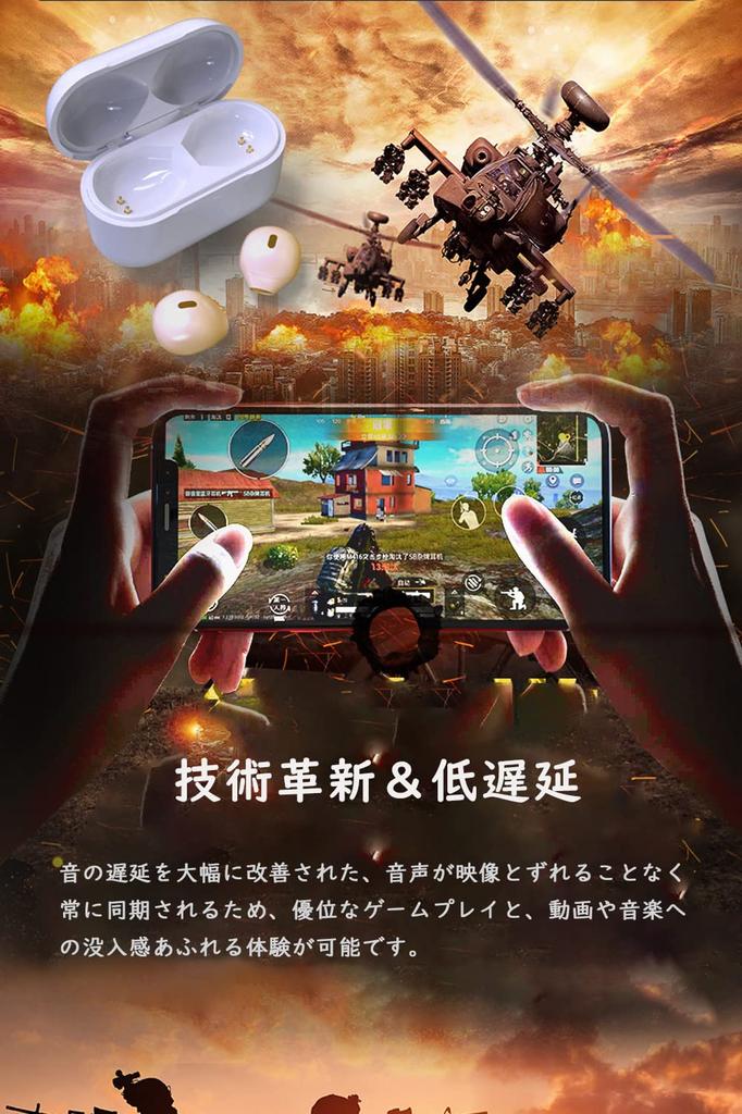 SZHTFX Stealth Skin Mini Ultra Small Left and Right Separated Automatic IPX5 Bluetooth Ultra Compatible with Earphones, Color, Size, Earphones, Type,