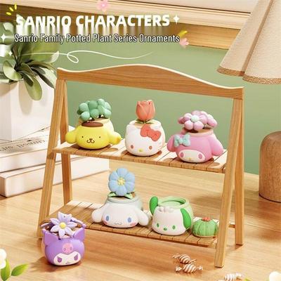 Оригинальная фигурка Sanrio Cinnamoroll, My Melody & Kuromi - Блайндбокс, Модный мультяшный орнамент и декор.