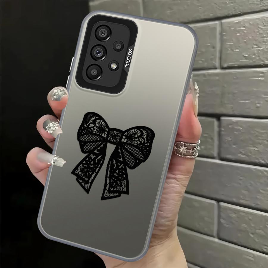 Черный модный кружевной чехол для телефона для Samsung Galaxy A31 A15 A16 A12 A13 A14 A35 A24 A25 A17 A20s A26 A21s A23 A34