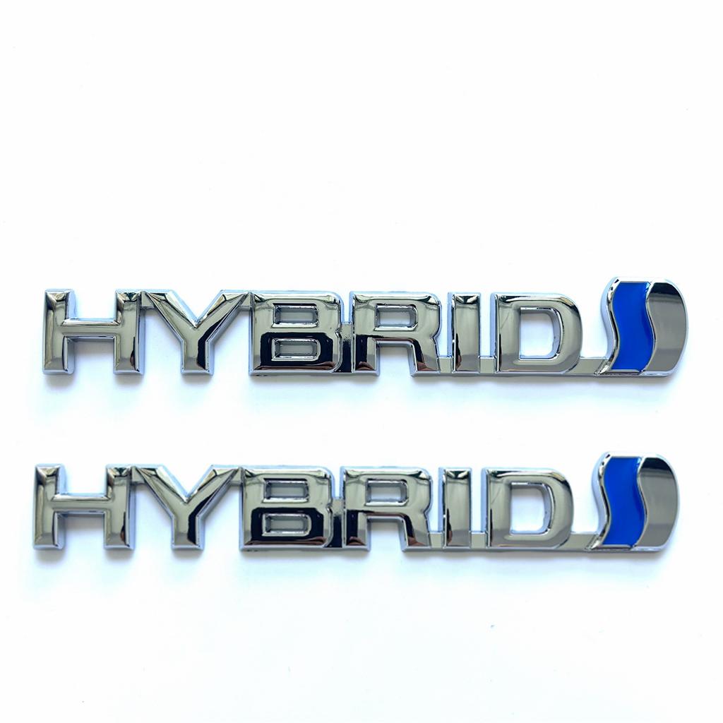 HYBRID metal car logo decorative stickers are suitable for decal accessories on the rear side of the trunk of the entire car bod