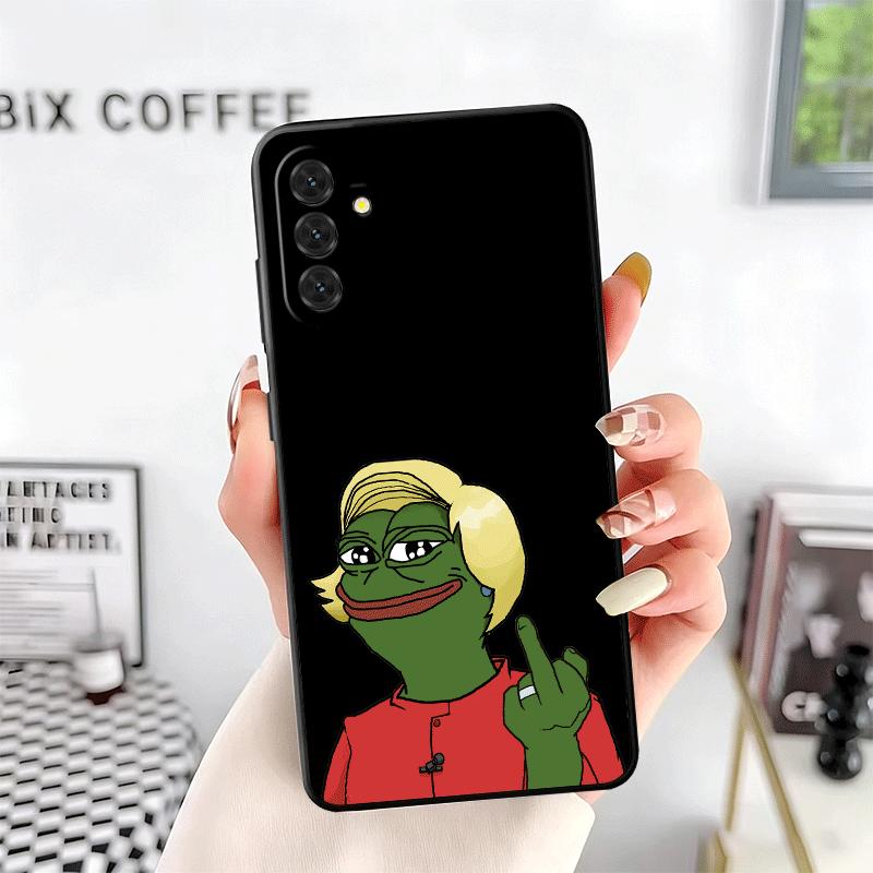 Funny Sad Forg P-Pepe Meme Soft Phone Case for Samsung A17 A37 A57 A16 A26 A36 A56 A15 A25 A35 A55 A14 A24 A34 A54 A13 A23 A33 A