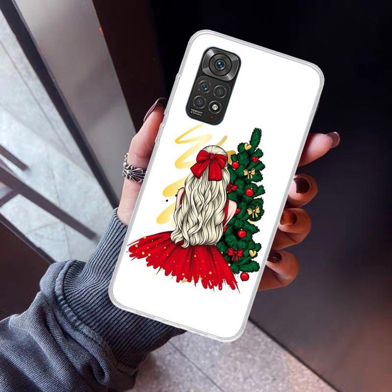 Christmas Girls Tree Gift Phone Case For Xiaomi Redmi Note 10 11 12 13 14 15 Pro Plus 11S 12S 14S 11T 11E 10S Soft TPU Back Cove