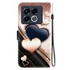 Handmade PU Leather Flip Case for Infinix Note 40 / Note 40 5G (X6853/X6852) Anti-Slip Shockproof Cover with Wrist Strap & Heart/Rose Cat Designs