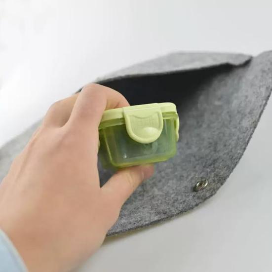 6 шт./набор Мини-контейнер для хранения продуктов Портативный контейнер для приправ с герметичной крышкой Многоразовые воздухонепроницаемые контейнеры для соуса для школы, пикника, барбекю на открытом воздухе