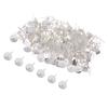 200 Pieces Blank Earrings Pin Post Stud Findings with Flat Pad Silver 6mm