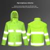 High Visibility Reflective Raincoat Set - 300D Oxford Cloth, Split Design for Outdoor Traffic, Duty, and Rescue Use