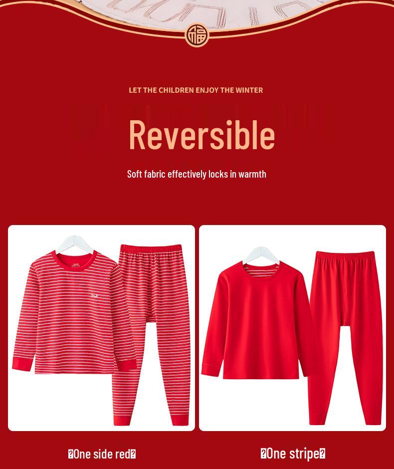 Уютное двустороннее утолщенное нижнее белье для детей и подростков