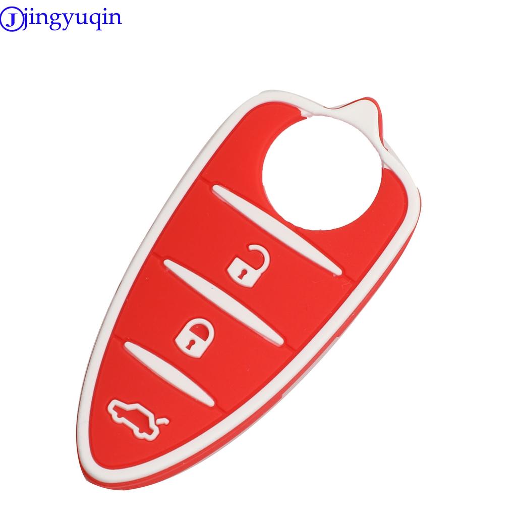 Jingyuqin Автомобильный брелок для ключей Резиновая накладка Чехол 3 кнопки для Alfa Romeo Mito Giulietta 159 GTA Чехол Чехол