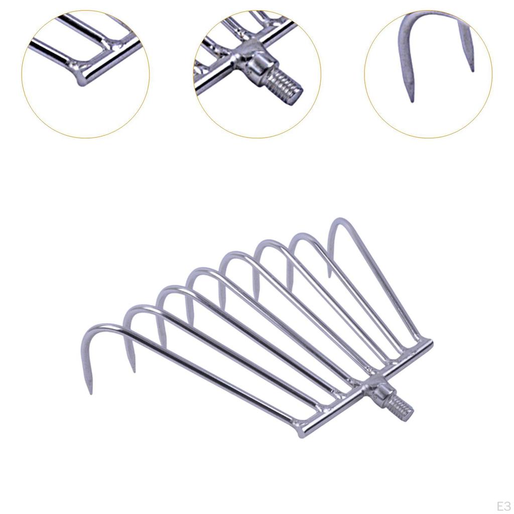 Ручная головка граблей Инструмент для удаления водных растений для рыбалки Легкий Садоводство для сада Ферма