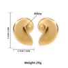 Large Shell Earrings Women Alloy Gold Plated Statement Earring Ins Trendy Fashion Jewelry