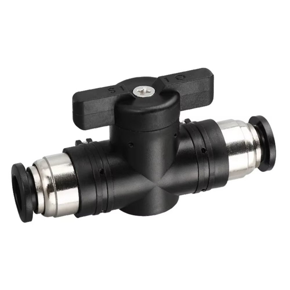 Hand Pneumatic Valve Black Quick Joint Connector Pneumatic Threaded Joint BUC Fitting