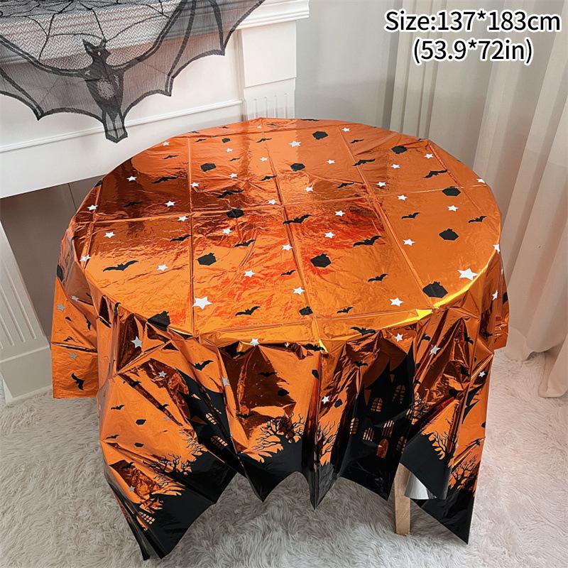 Halloween Decoration Terror Tablecloth Halloween Party Horror Table Cover Halloween Decorative Spider Web Tablecloth Spooky Deco