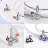Cycling Sweater Iron Tower Heart Charms Beads Original Copper Fit Bracelet Women Jewelry Making Diy Accessories Gift