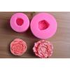 2 Rose Peony Flowers 2 Handmade Soap Fondant Silicone Mold Diy Chocolate Baking Cake Decoration Mold