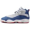 Кроссовки Air 6 Rings GS Белые Настоящий синий Детские Университетский красный Светло-стальной серый 323419-140