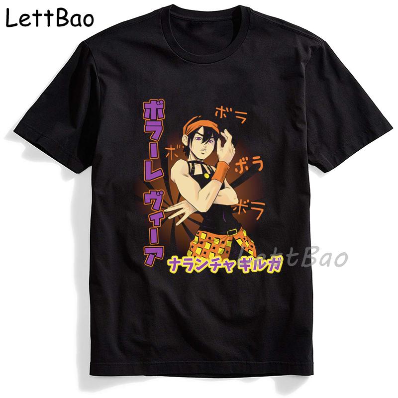Футболка с принтом JoJo's Bizarre Adventure Мужская Японское аниме Мужская футболка Короткий рукав Смешная