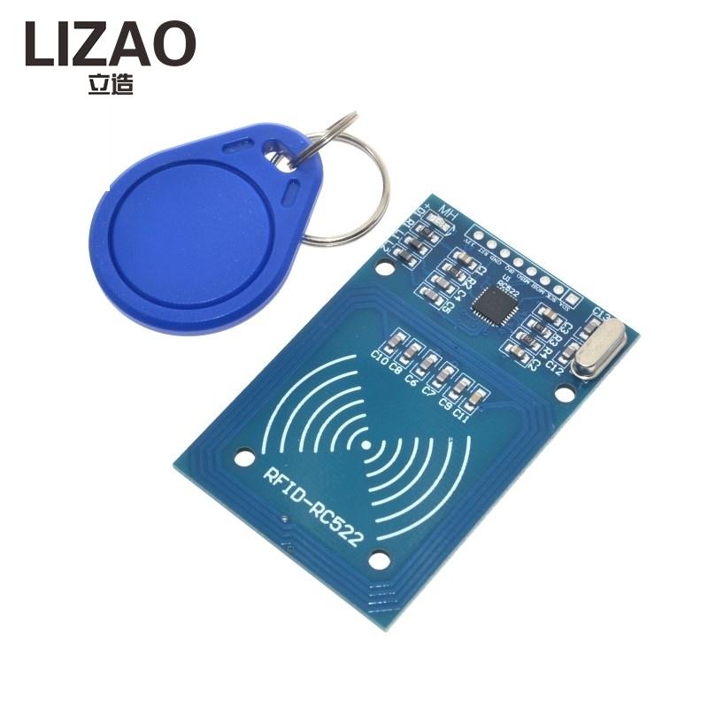 LIZAO MFRC RC111 Комплект модуля индукции RFID-карты, Считыватель/записывающее устройство 11,16 МГц с картой Fudan и брелоком для проектов Arduino