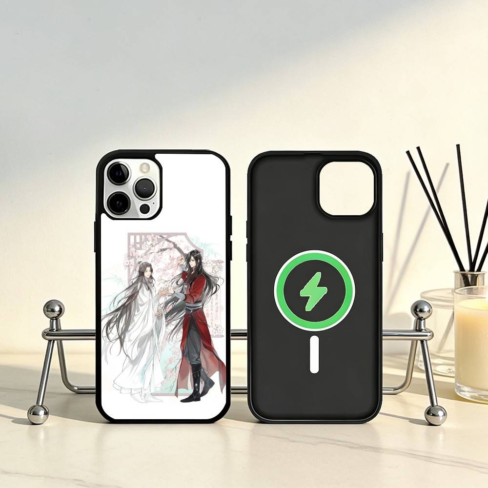Чехол для телефона "Благословение Небесного Чиновника" для iPhone 17, 16, 15, 14, 13, 12, 11 Plus, Pro Max Магнитный для Magsafe Беспроводной Зарядки