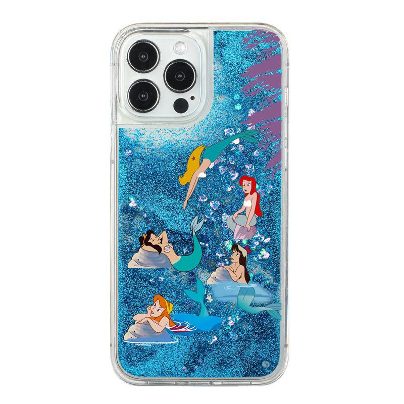 Кулон из бусин русалки Силиконовый чехол для мобильных телефонов Samsung S23pro и S22 - A13 Женский дизайн с зыбучим песком, Tide 21 Защита от падений