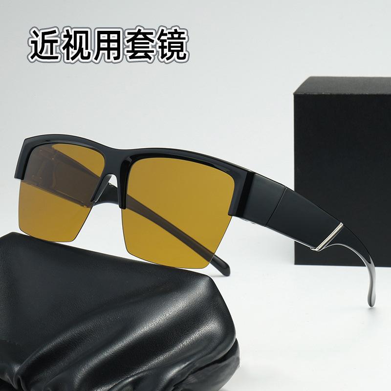 Набор очков для близорукости Tr Box Поляризованные солнцезащитные очки Мужские солнцезащитные очки с антибликовым покрытием для спорта на открытом воздухе Вождение Защита от ультрафиолета