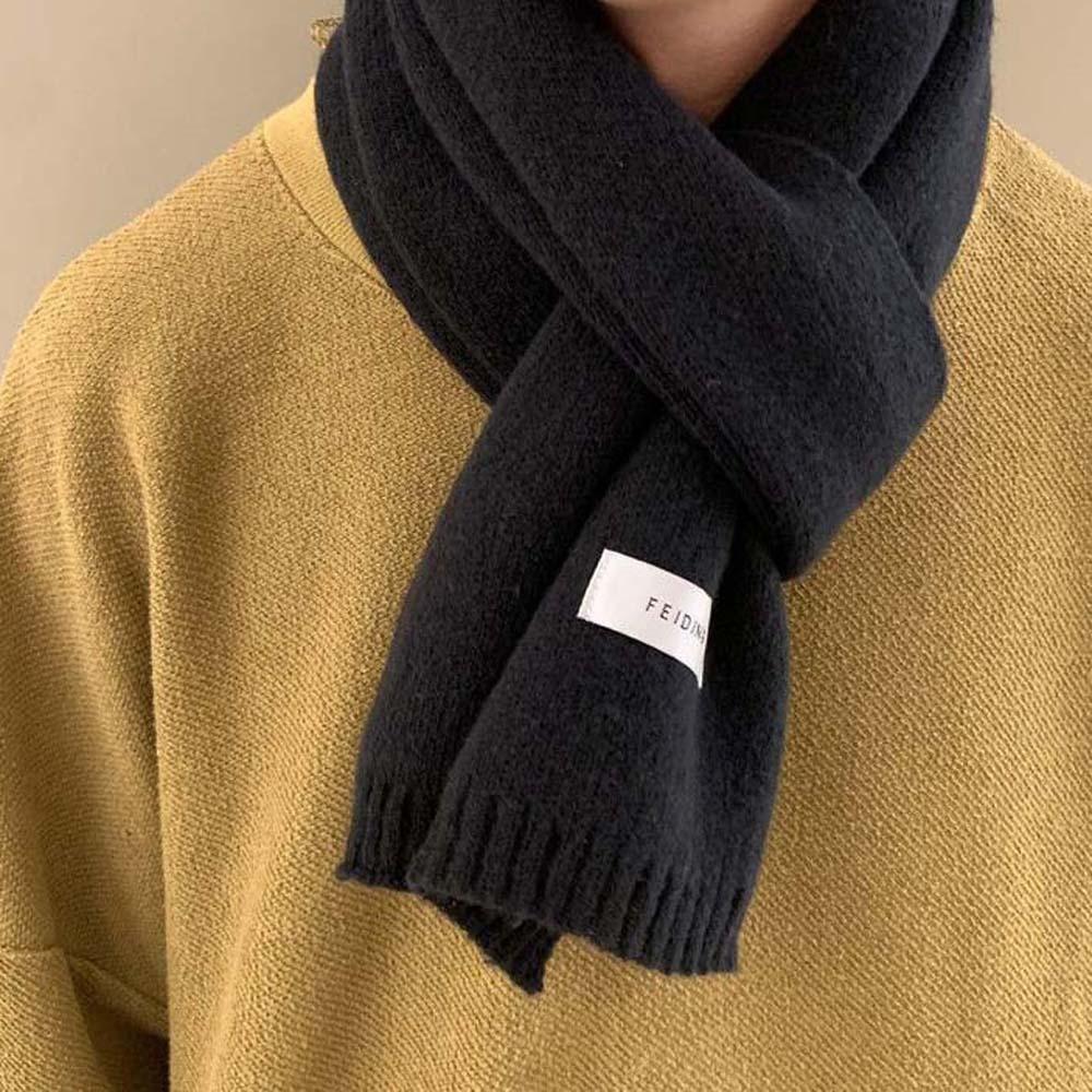 Soft Long Thickened Neckscarf Cold-proof Winter Warmer Scarf Large Couple Knitting Wool Scarf Men
