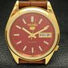 REFURBISHED VINTAGE SEIKO 5 AUTOMATIC 6309A JAPAN MENS RED DIAL WATCH A425910-2 RL620a-a425910