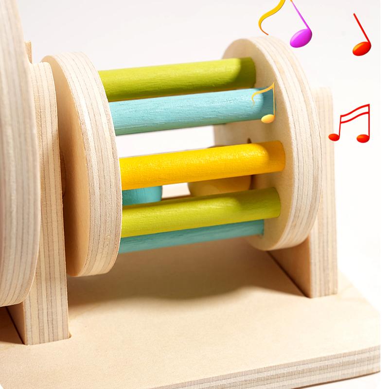 Детский Монтессори Деревянный Вращающийся Барабан Раннее Развитие Младенцев Для Мальчиков Девочек Малышей Развивающий Рождественский подарок для 1-3 лет