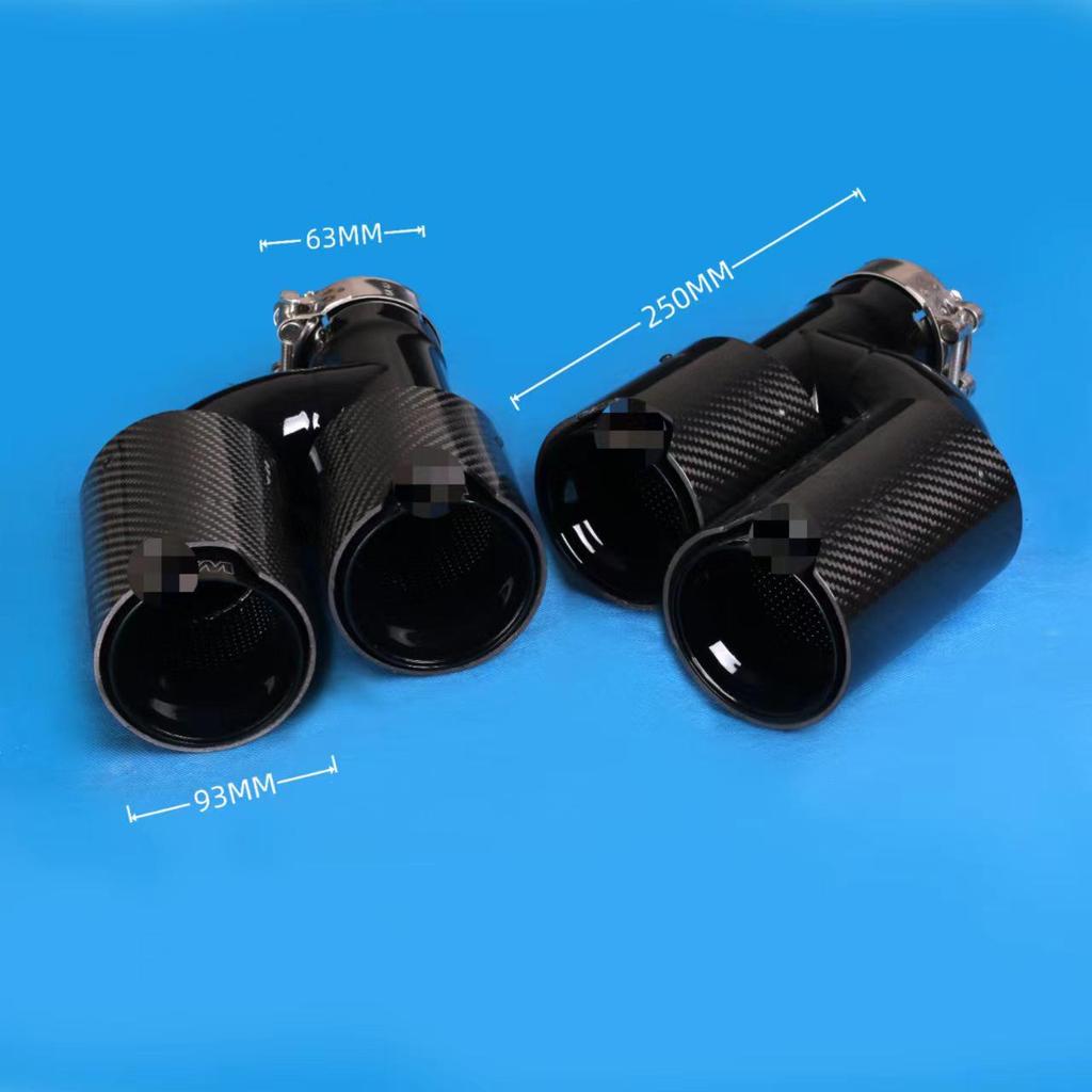 Модификация выхлопной насадки BMW M2/M3/M4 Титан Черный и Синий Углеволокно