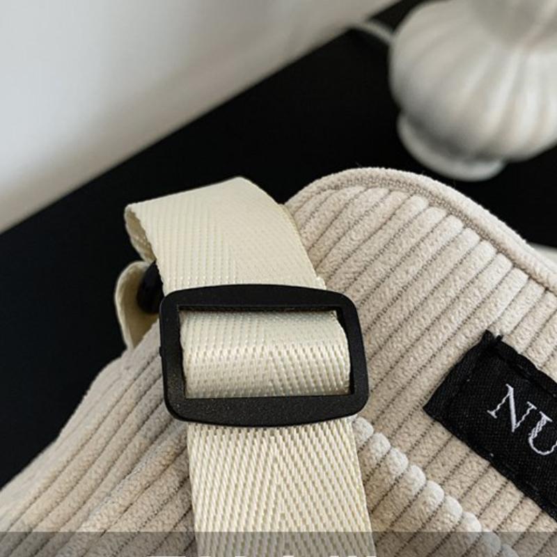 Женские вельветовые сумки на плечо, полосатые тканевые сумки, повседневные сумки на молнии, парусиновая сумка через плечо, милая сумка для покупок для женщин