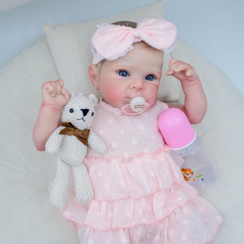 Реалистичная 18-дюймовая кукла Bettie Reborn Baby с телом из полипропиленового хлопка, мягкая на ощупь, для новорожденных, для детей, кукла-имитация волос, детский праздничный подарок
