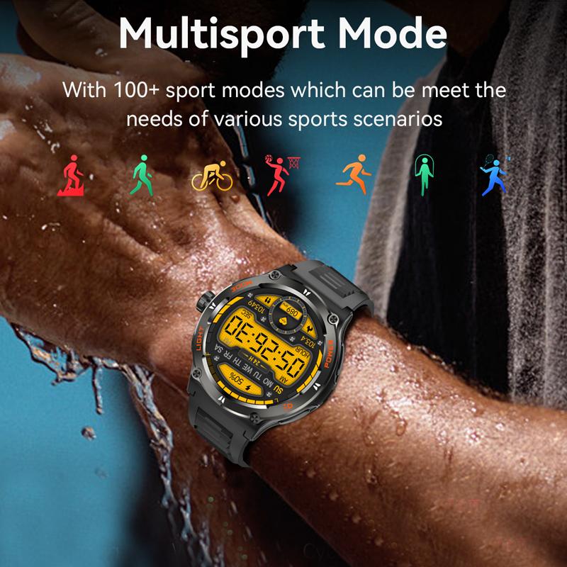 Smart Watch for Men(Answering/Making Calls), IP68 Waterproof Outdoor Smart Watch with Voice Control Call