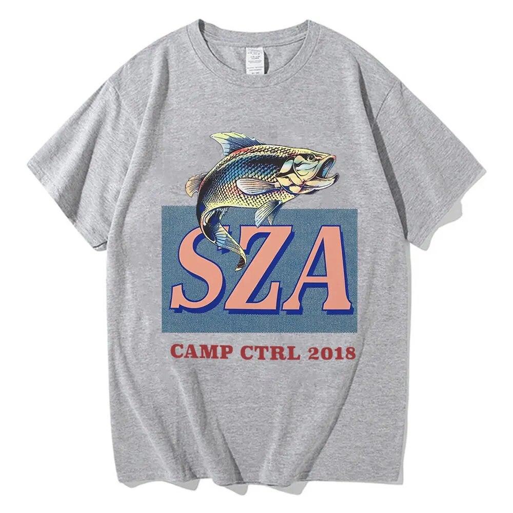 SZA Camp Ctrl 2018 футболка с рисунком модный стиль хип-хоп свободные футболки с коротким рукавом хлопковая повседневная женская футболка унисекс уличная одежда
