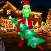 7 футов Рождественское надувное украшение для улицы, Светодиодные огни, Забавные рождественские украшения для двора на улице