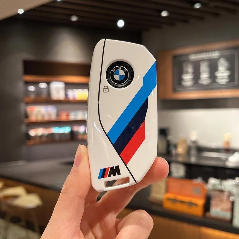 Car Key Case Cover for BMW X1 U11 X7 G07 XM G09 i7 7 Series G70 LCI iX I20 U06 G81 M3 Auto Accessaries Key Fob TU0