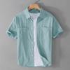 Men's Summer Casual Short-Sleeve Comfortable Loose-Fit Shirt - Versatile Fresh Workwear 706