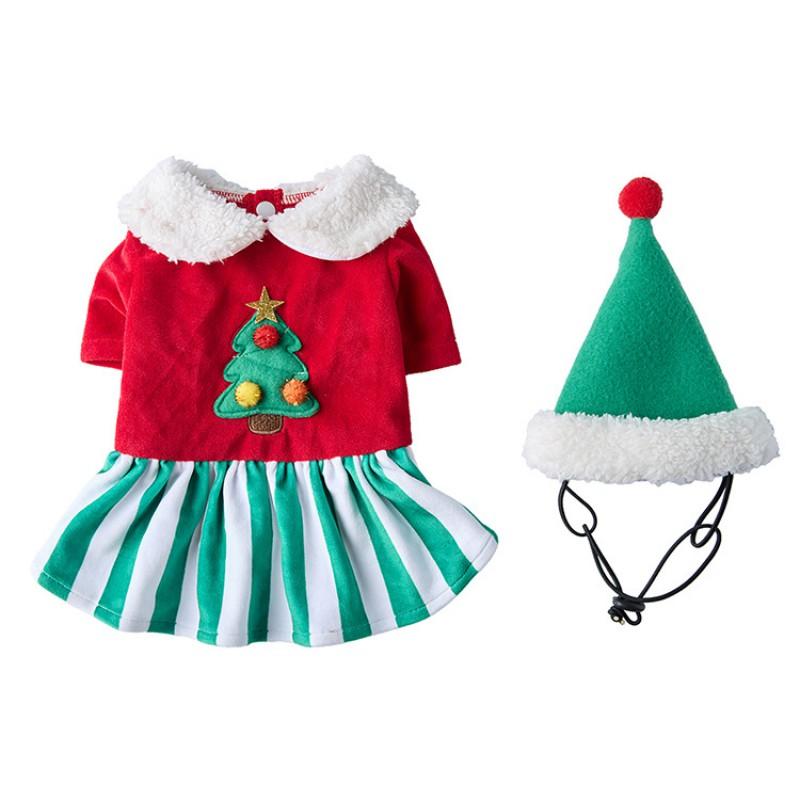 Festive Pet Costume Small To Medium Dogs Christmas Themed Plush Dog Outfit Two-Legged Design